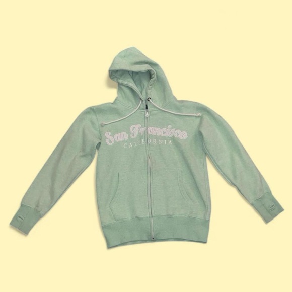 Ocean Beach Sweaters - Green Hooded Women's Hoodie